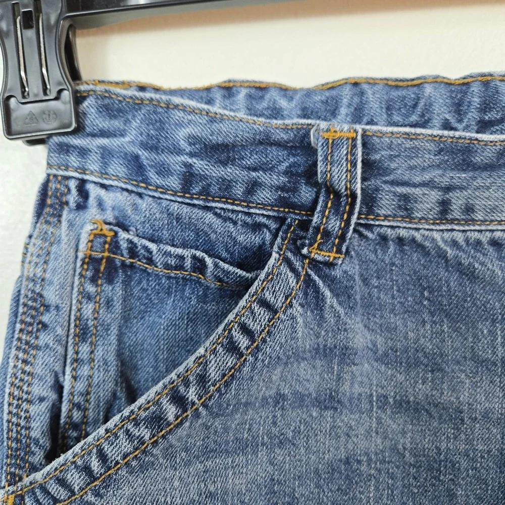 Childrens Place Boys Blue Medium Wash‎ Skater Carpenter Denim Shorts 14 Husky